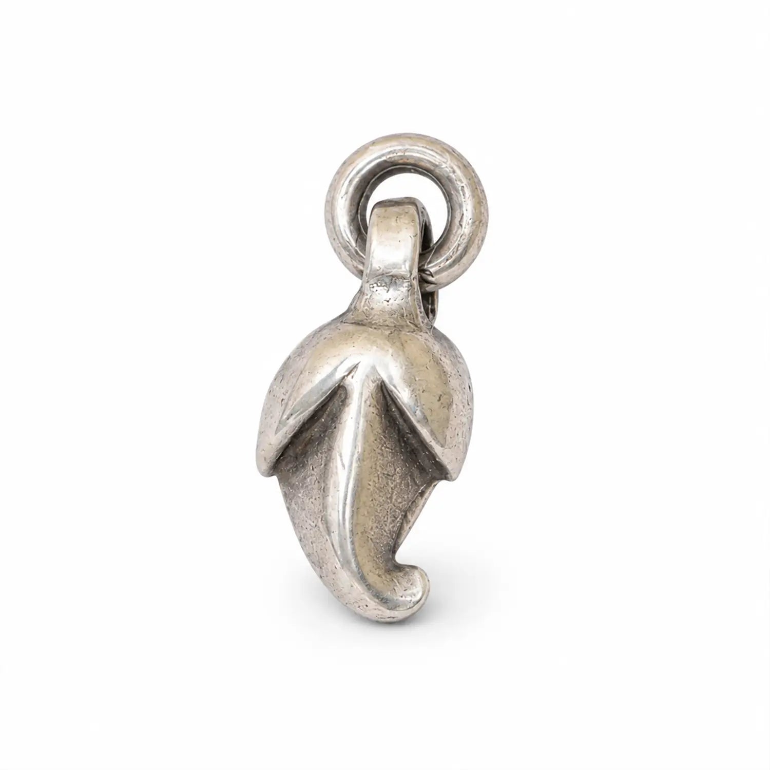 Elegant Leaf Curve Pure Silver Pendant - Made With Pure 925 Silver