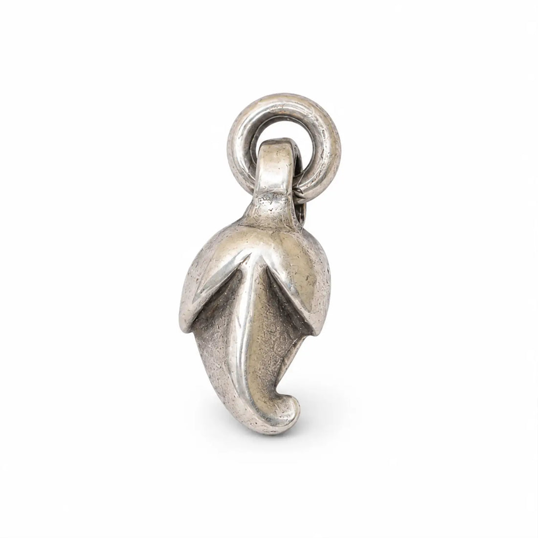 Elegant Leaf Curve Pure Silver Pendant - Made With Pure 925 Silver