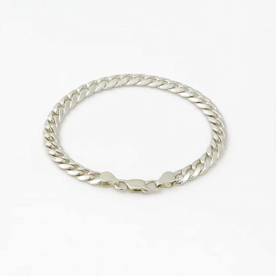 Classic Pure Silver Curb Chain Bracelet - Made With Pure 925 Silver