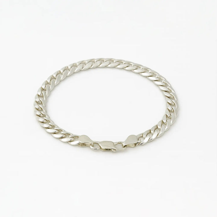 Classic Pure Silver Curb Chain Bracelet - Made With Pure 925 Silver
