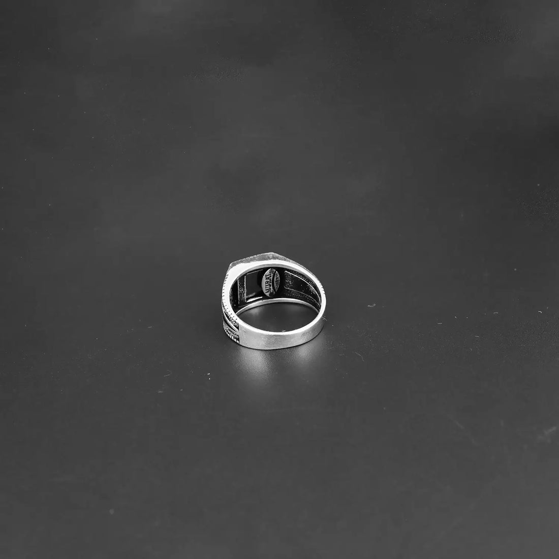 Pure Silver Black Onyx Square-Cut Ring - Made With Pure 925 Silver