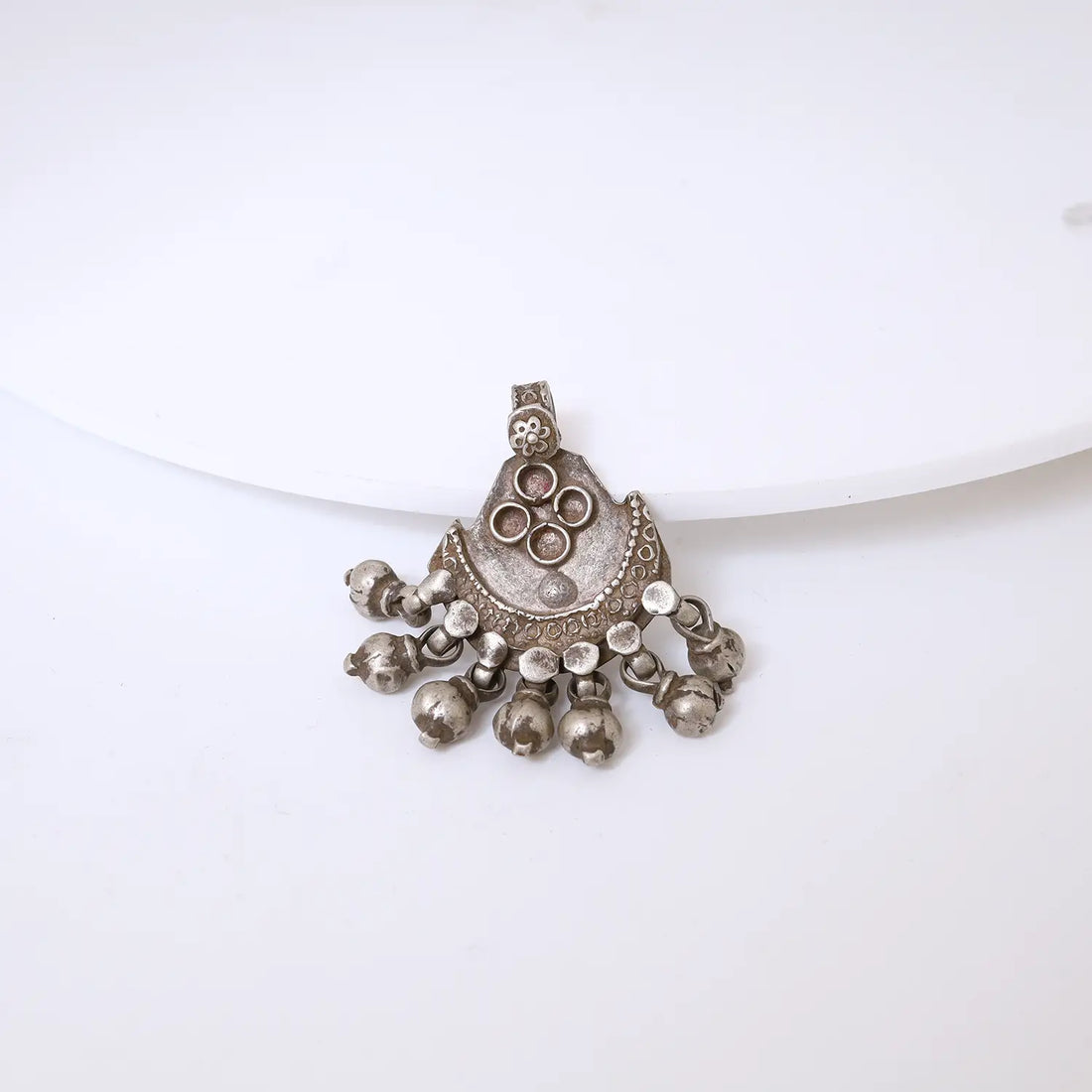 Traditional Ghungroo Charm Pure Silver Pendant - Made With Pure 925 Silver