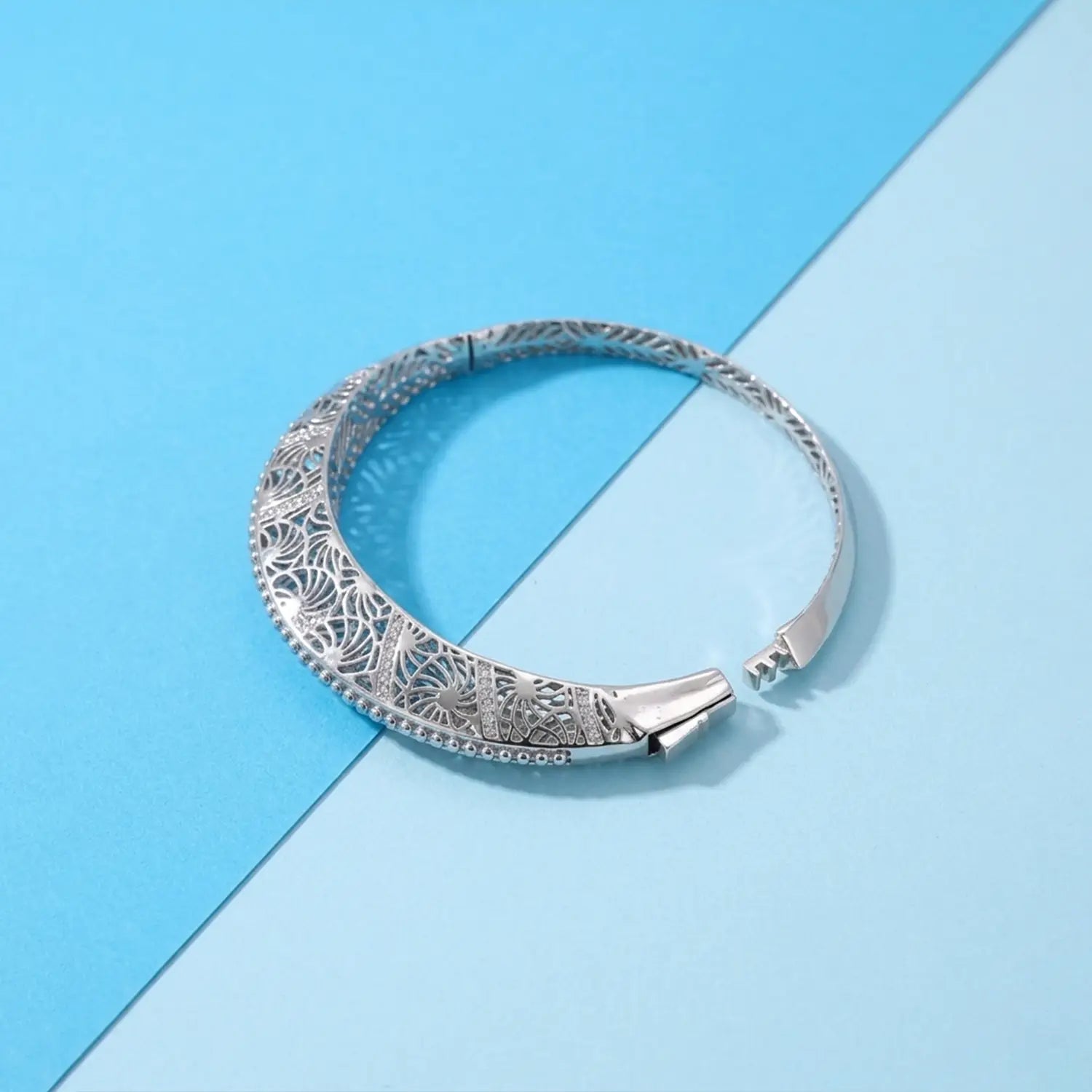 Elegant Pure Silver Cutwork Designer Bracelet - Made With Pure 925 Silver