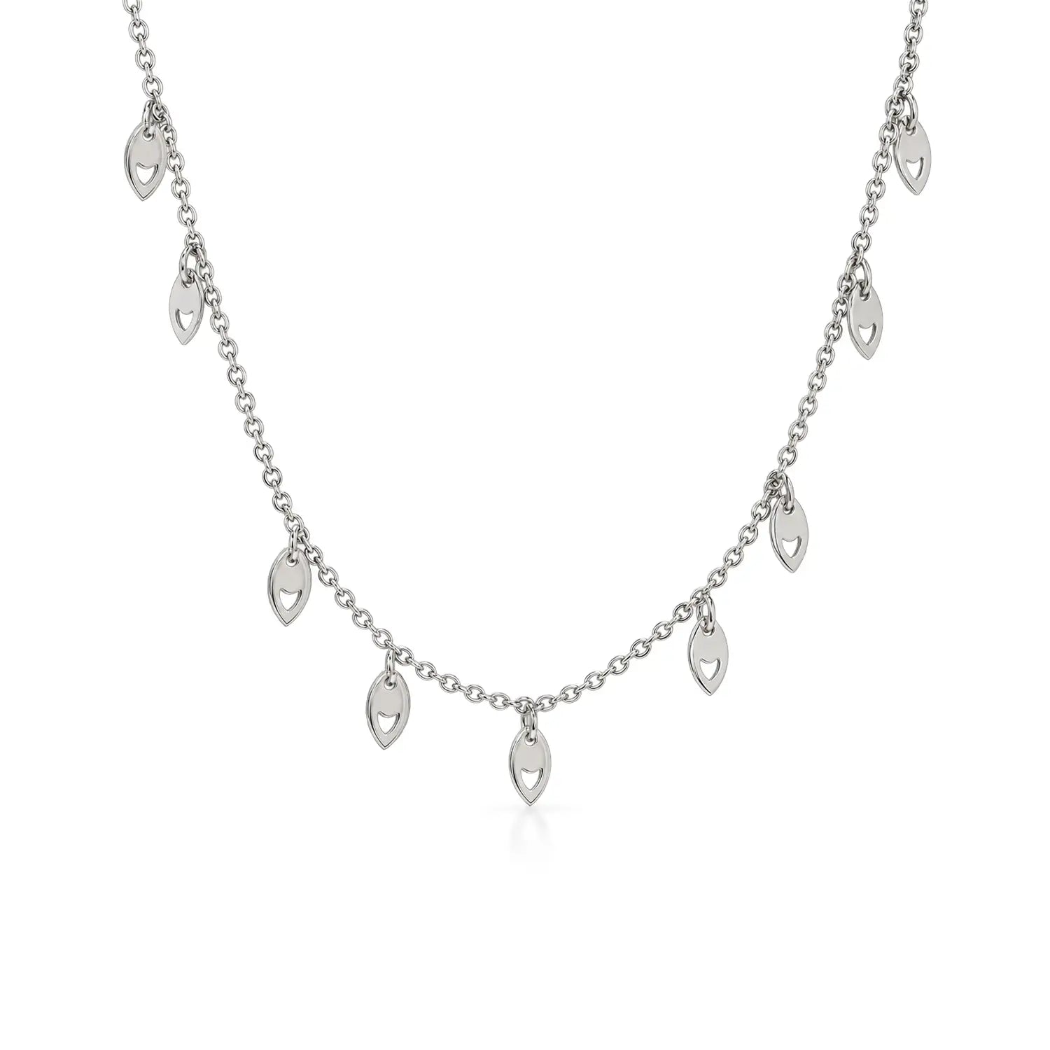 Elegant Teardrop Charm Silver Chain - Made With Pure 925 Silver