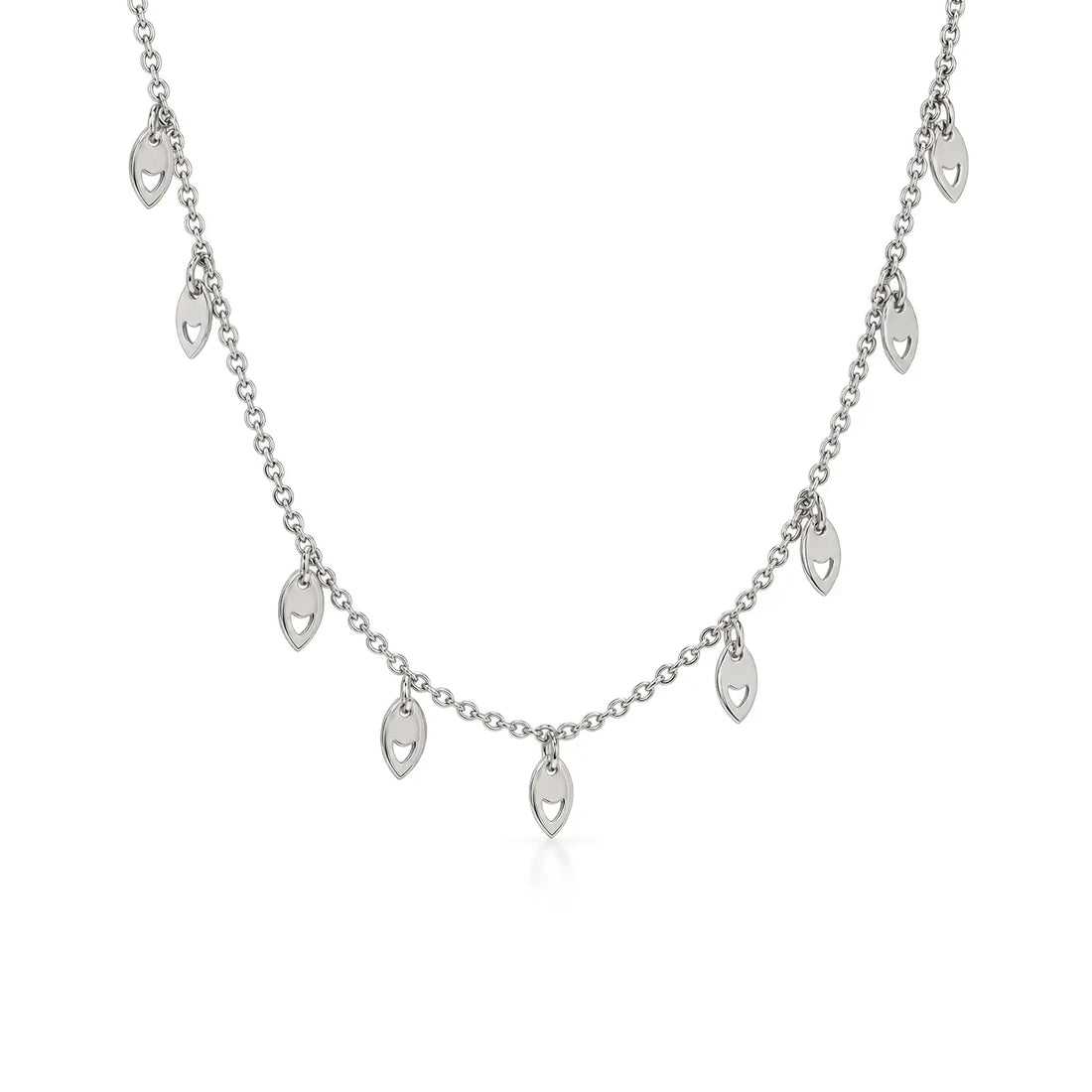 Elegant Teardrop Charm Silver Chain - Made With Pure 925 Silver
