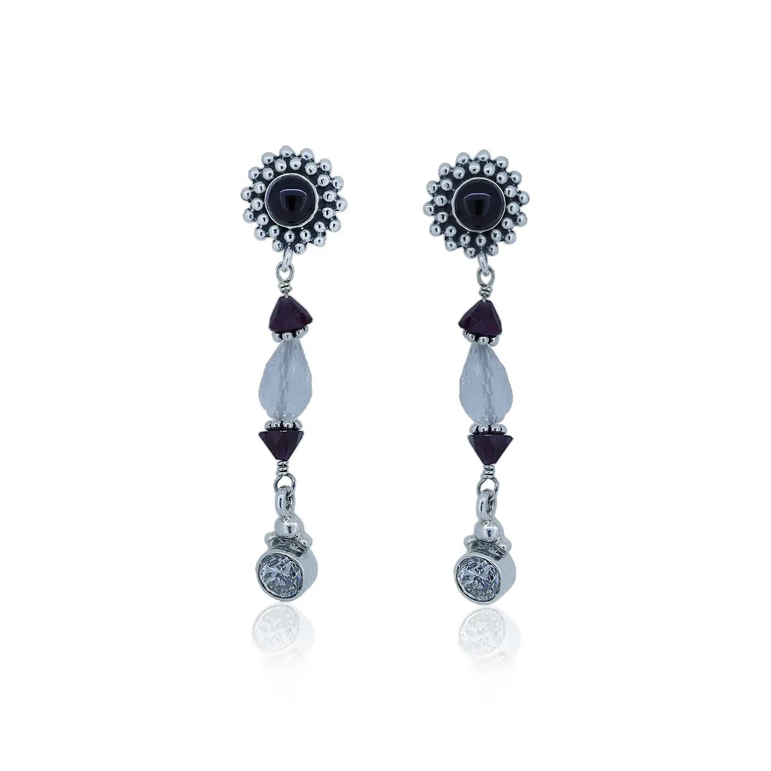 Elegant Pure Silver Drop Earrings - Made With Pure 925 Silver