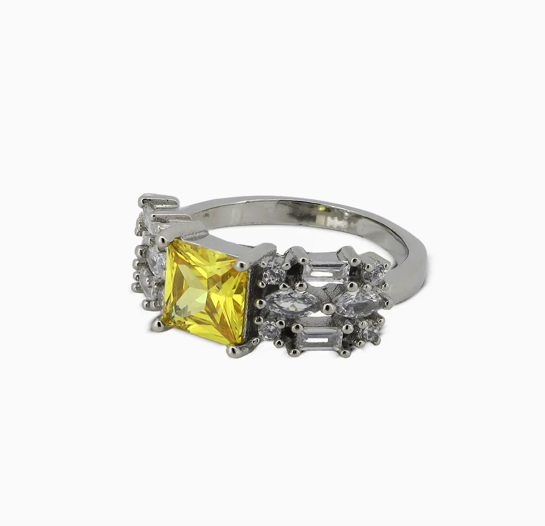 Golden Glow Pure Silver Ring - Made With Pure 925 Silver