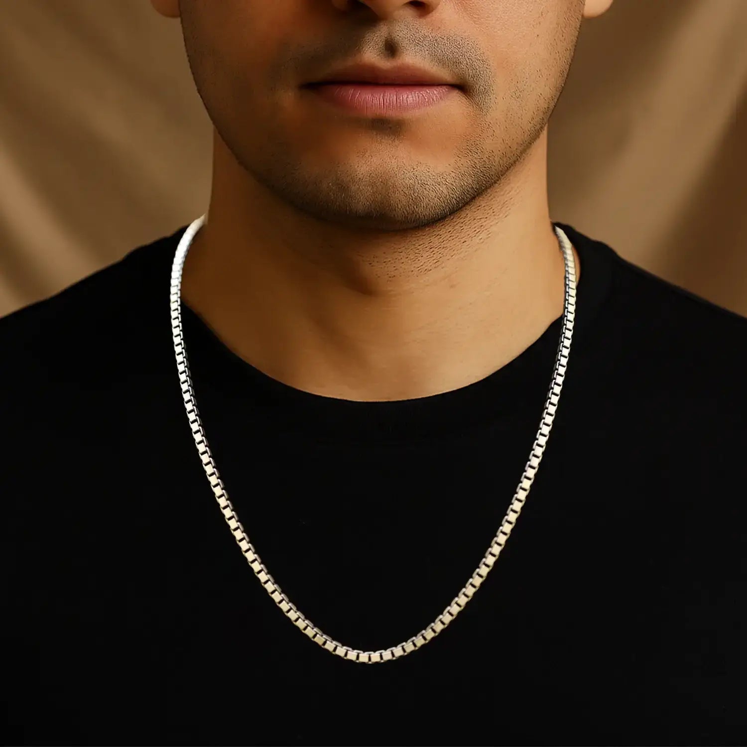 Pure Silver Box Chain for Men- Made With Pure 925 Silver