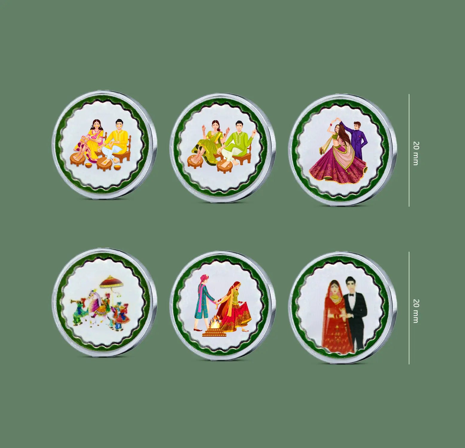 Wedding & Celebration Pure Silver Coin Set - Made With Pure 999 Silver