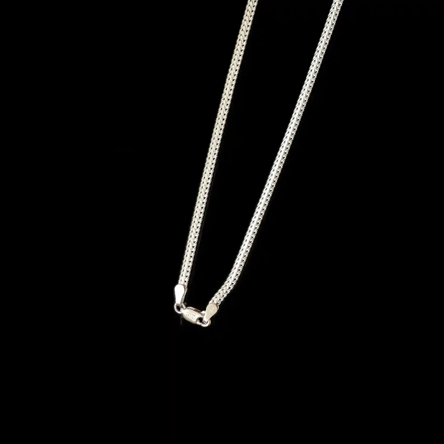 Sterling Silver Snake Chai for Men- Made With Pure 925 Silver