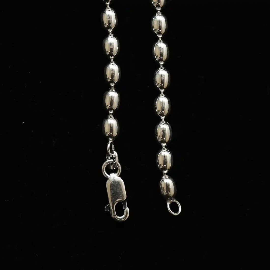 Classic Sterling Silver Bead Chain for Men- Made With Pure 925 Silver