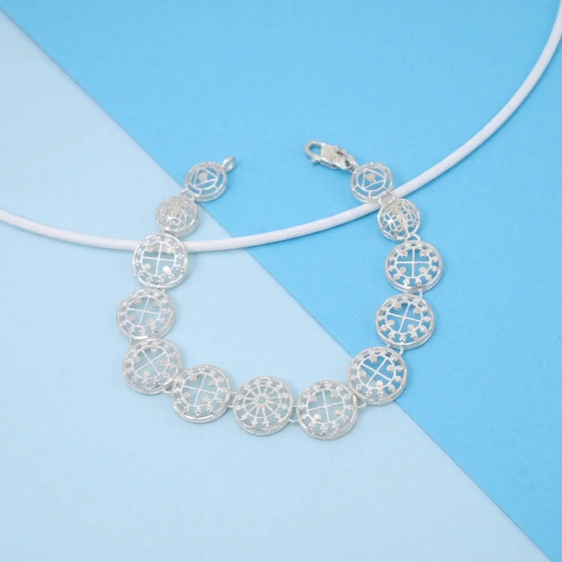 Celestial Coin Glow Silver Bracelet - Made With Pure 925 Silver