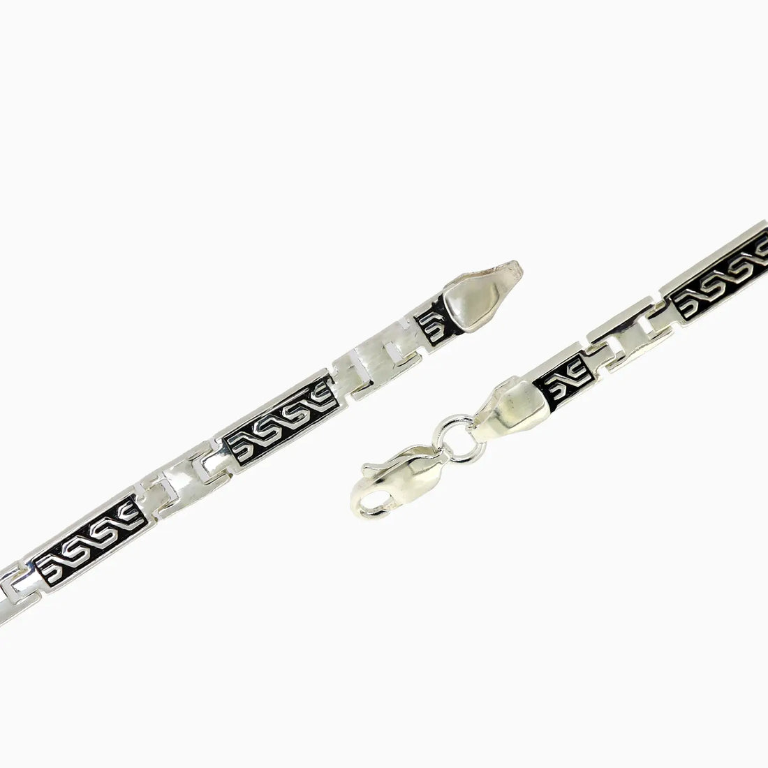 Pure Silver Greek Pattern Bracelet - Made With Pure 925 Silver