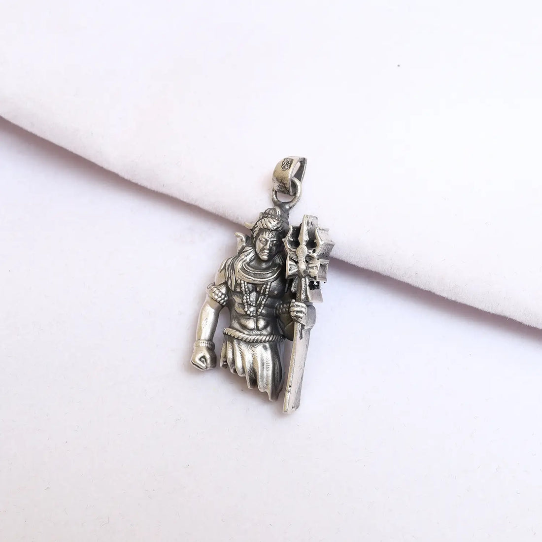 Mahadev Trishul Power Silver Pendant - Made With 925 Pure Silver
