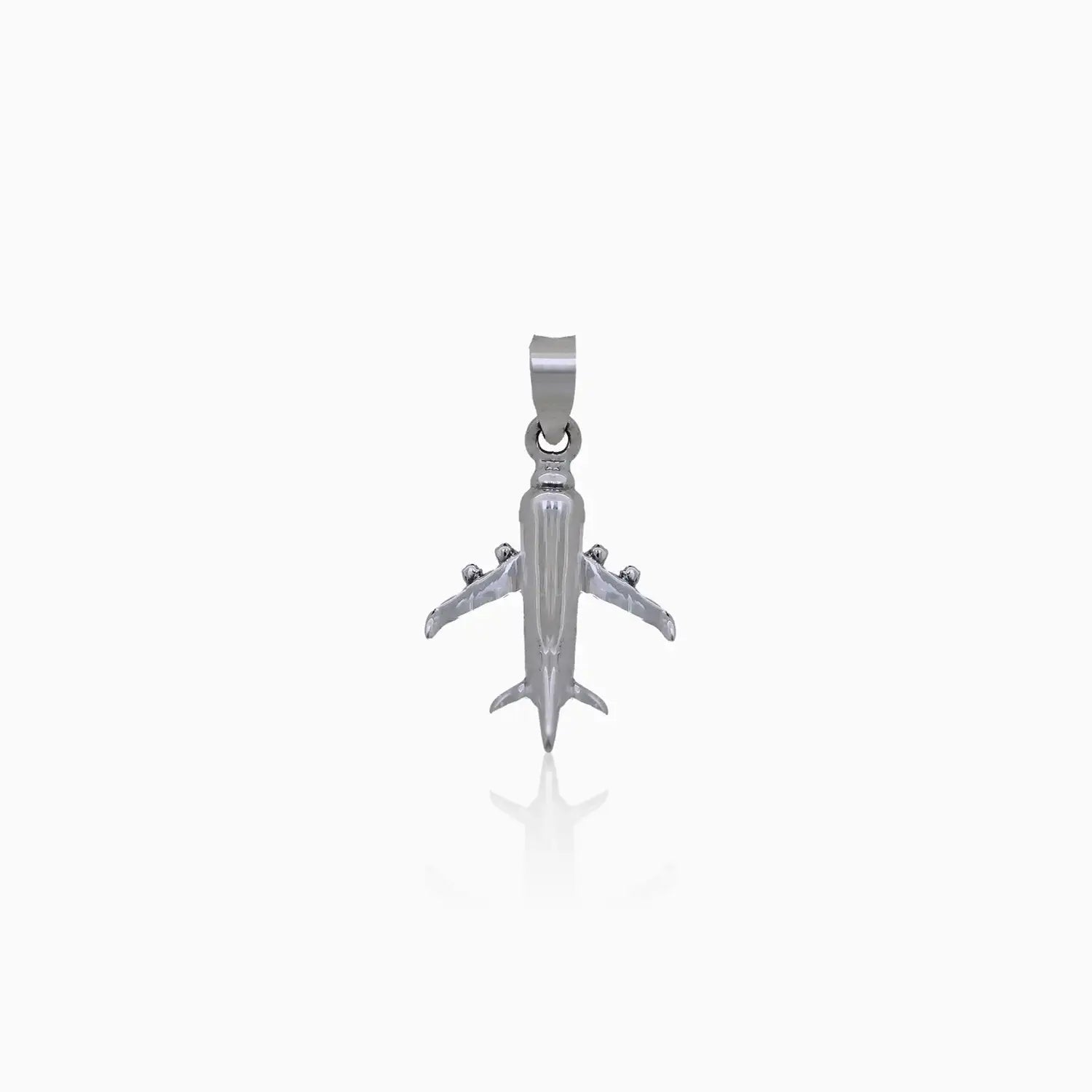 Airplane Design Pure Silver Pendant- Made With Pure 925 Silver