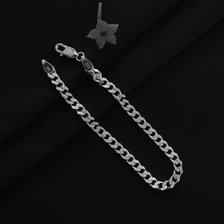 Cuban Link Pure Silver Bracelet for Men- Made With Pure 925 Silver