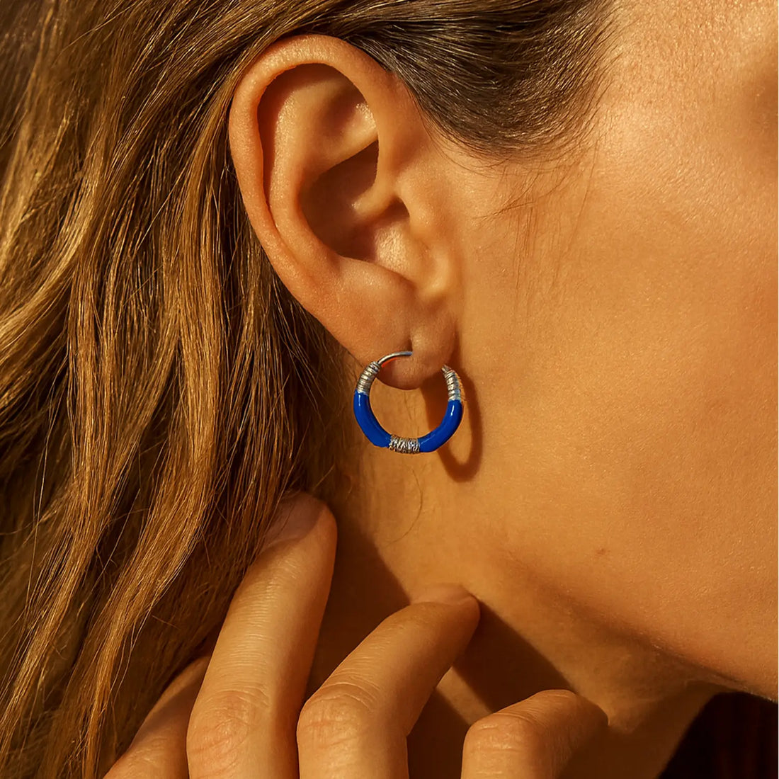 Lime Twist Silver Hoop Earrings - Made With Pure 925 Silver