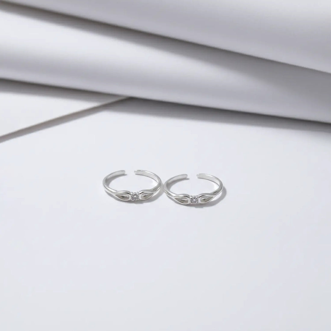 Elegant Infinity Sparkle Toe Rings- Made With Pure 925 Silver