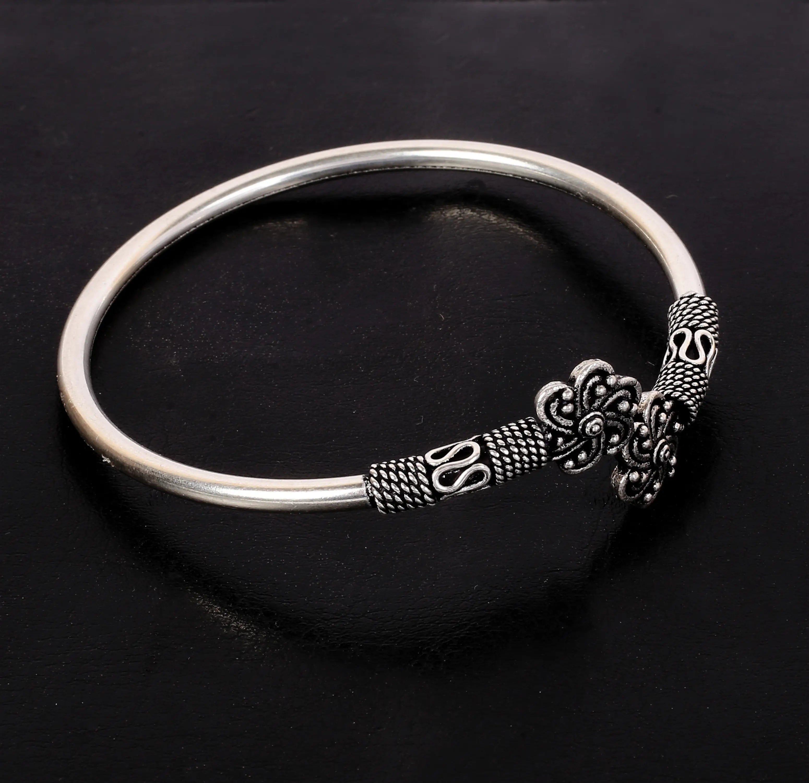 Antique Floral Silver Bracelets- Made With Pure 925 Silver