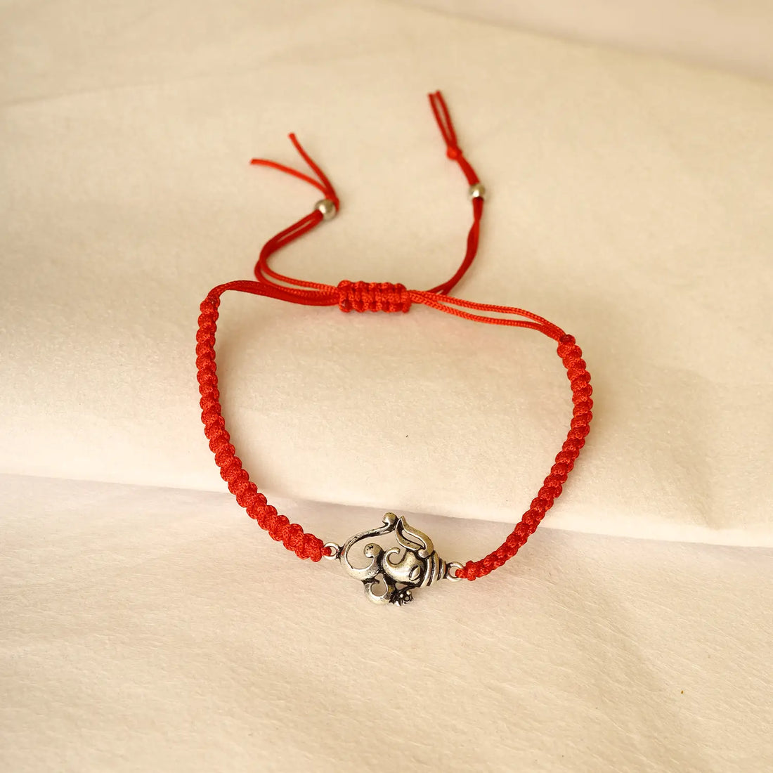 Shree Ganesh Silver Rakhi Bracelet - Made With Pure 925 Silver