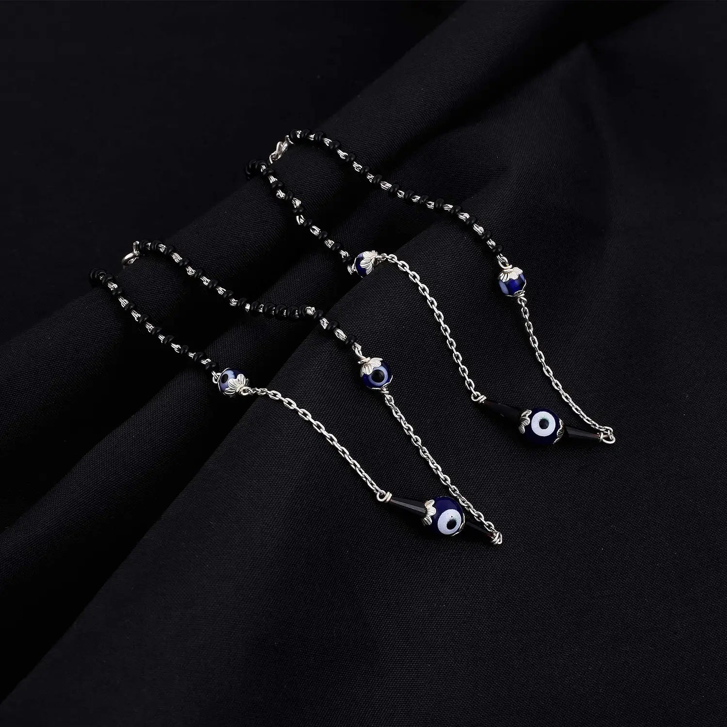 Evil Eye Charm Pure Silver Anklet- Made With Pure 925 Silver