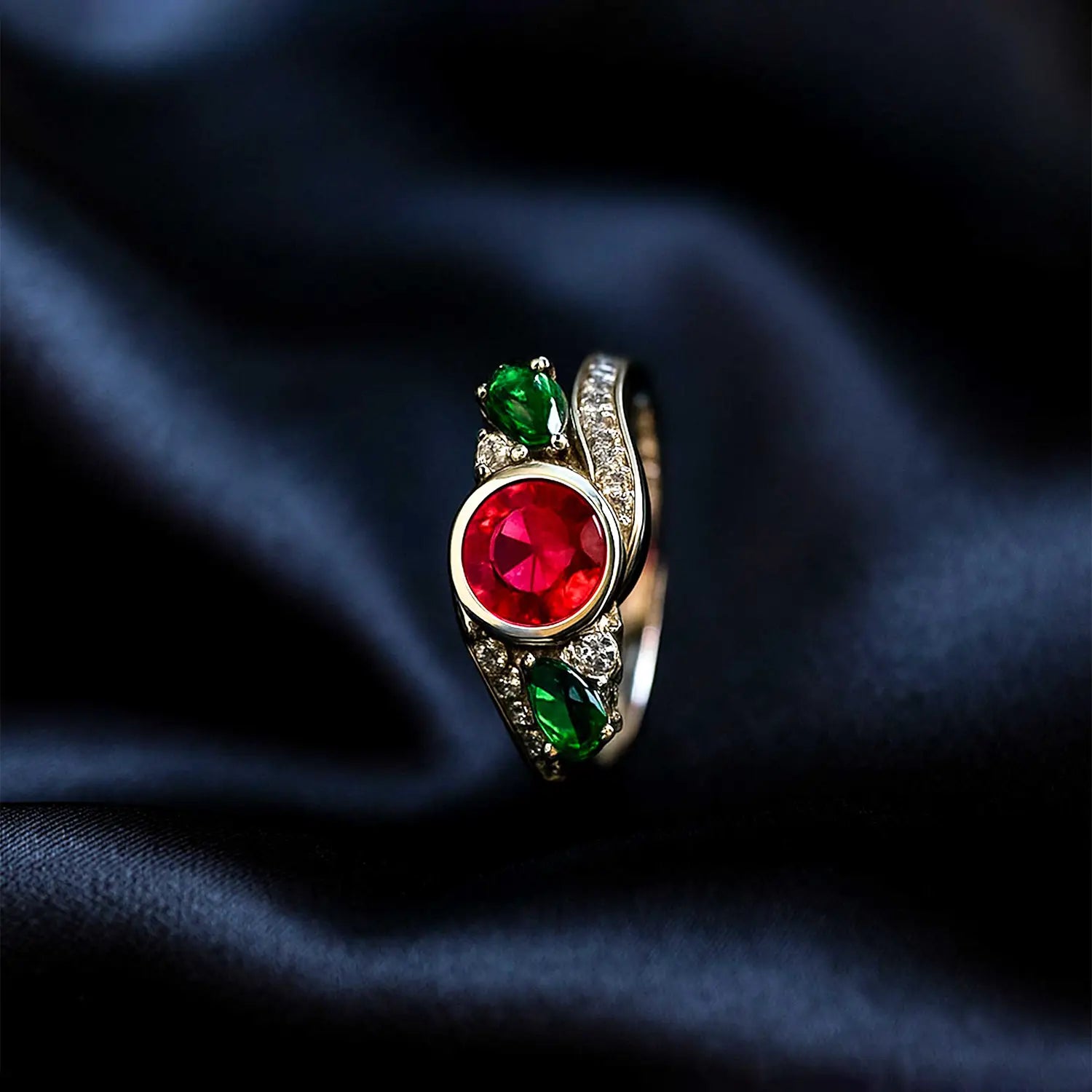 Pure Silver Ruby Ring - Made With Pure 925 Silver