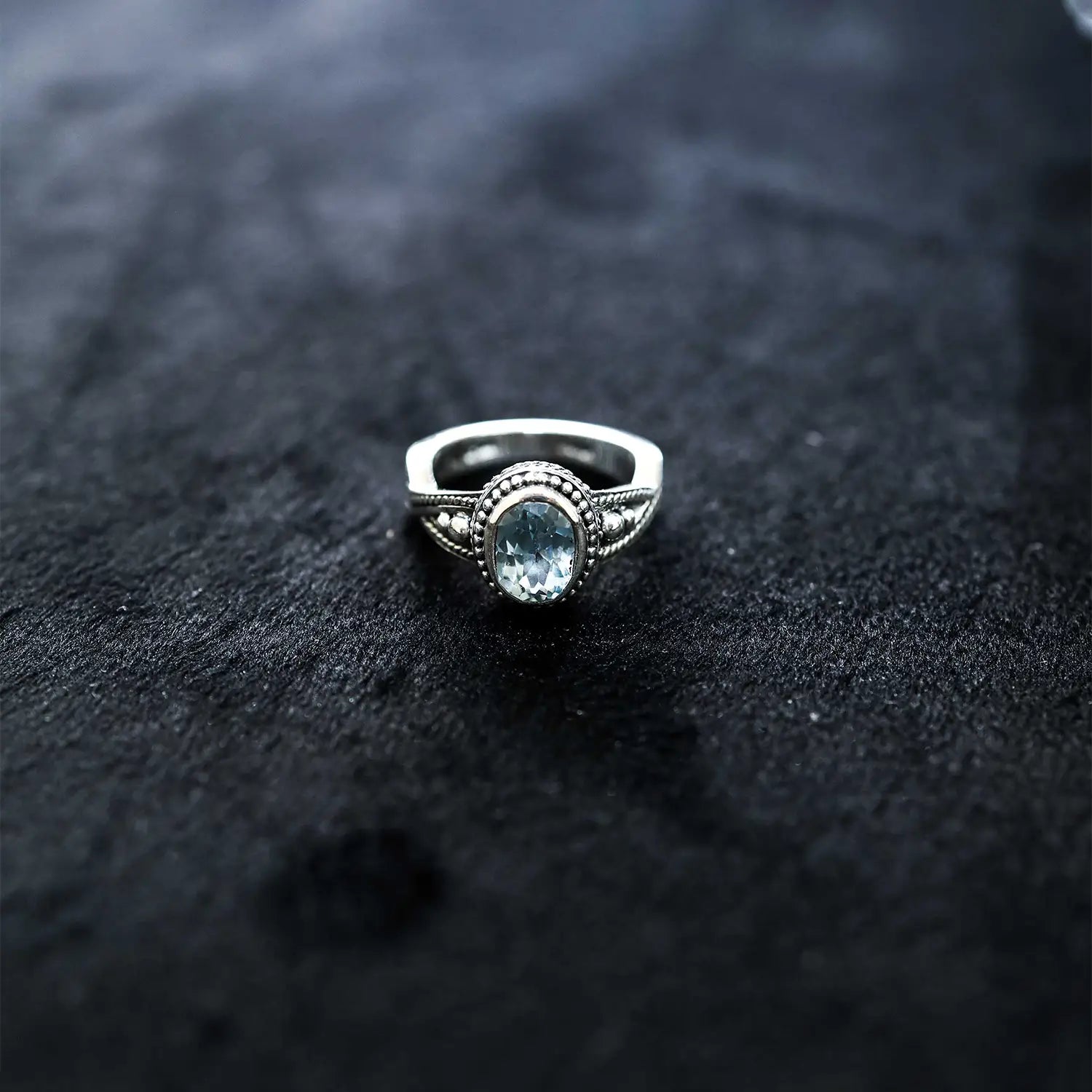 Vintage Pure Silver Single Stone Ring - Made With Pure 925 Silver