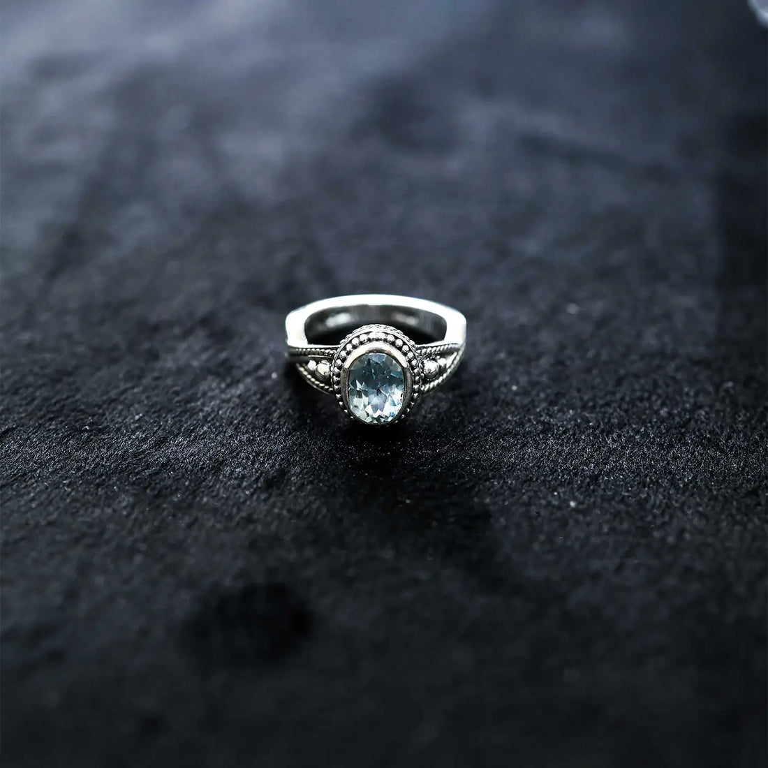 Vintage Pure Silver Single Stone Ring - Made With Pure 925 Silver