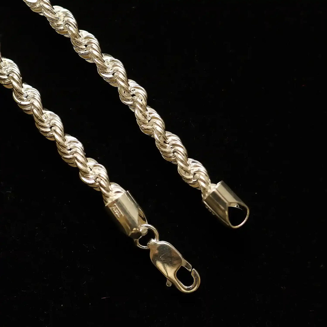 Pure Silver Rope Chain for Men- Made With Pure 925 Silver