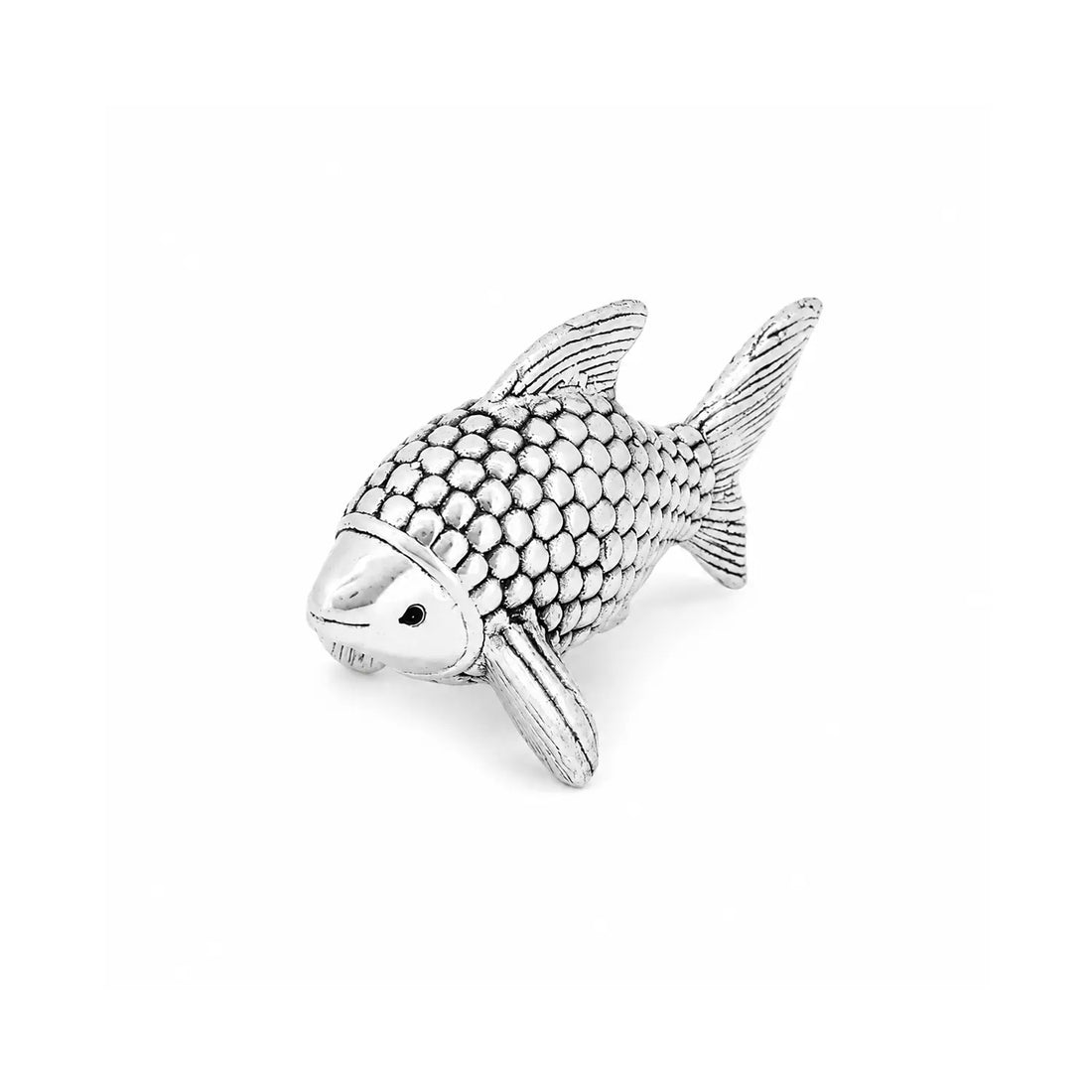 Auspicious Silver Fish Showpiece - Made With Pure 925 Silver
