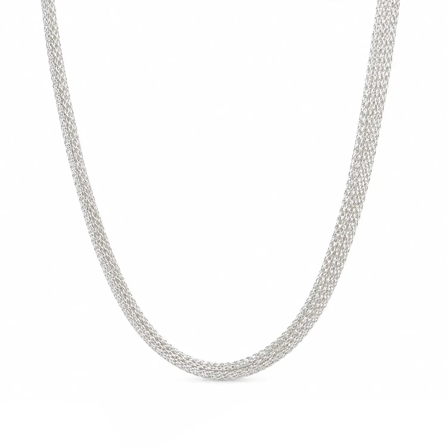 Royal Mesh Link Silver Chain for Women - Made With Pure 925 Silver