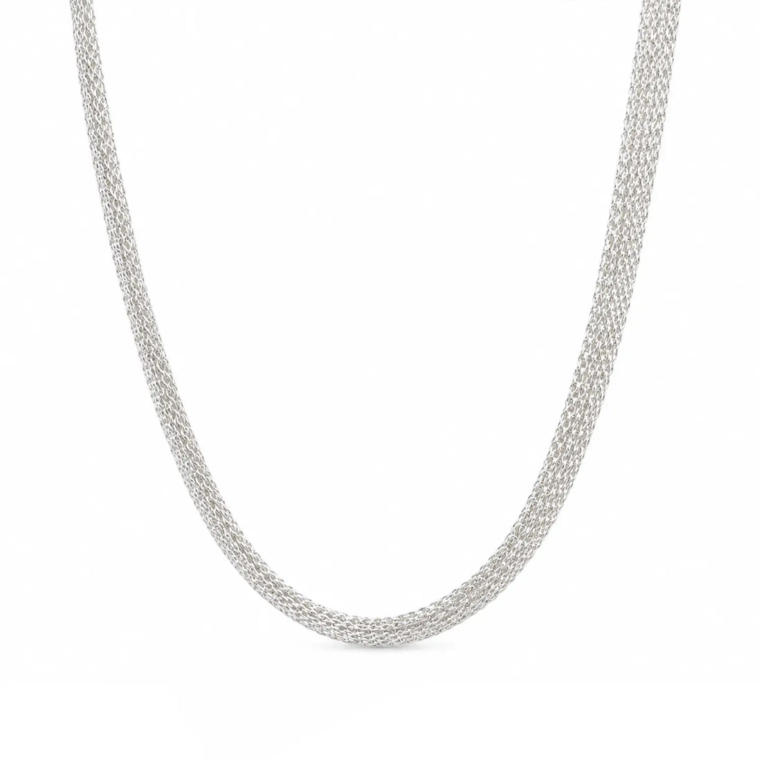 Royal Mesh Link Silver Chain for Women - Made With Pure 925 Silver