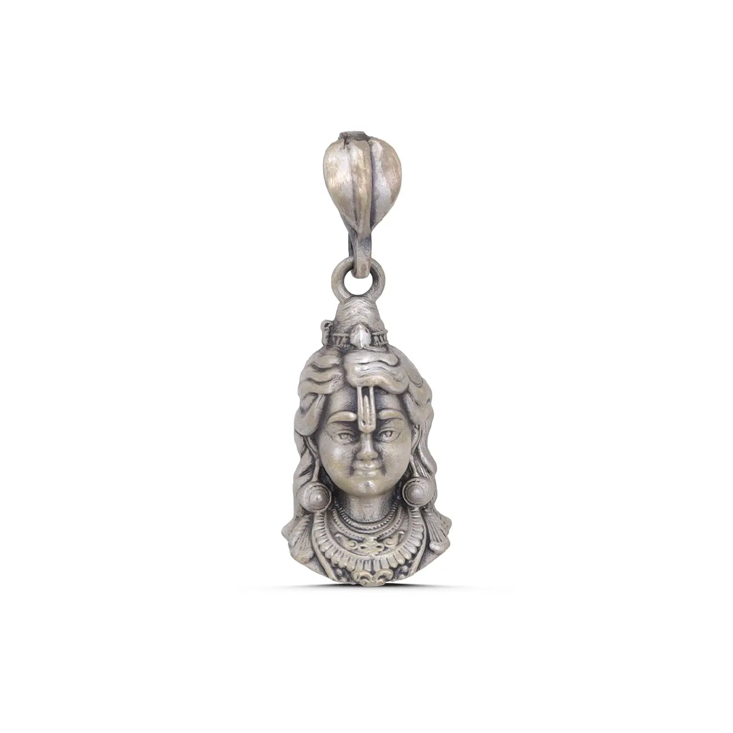 Mahadev Shiva Face Pendant -Cut Stone Ring - Made With Pure 925 Silver