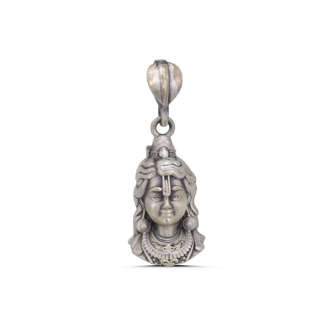 Mahadev Shiva Face Pendant -Cut Stone Ring - Made With Pure 925 Silver