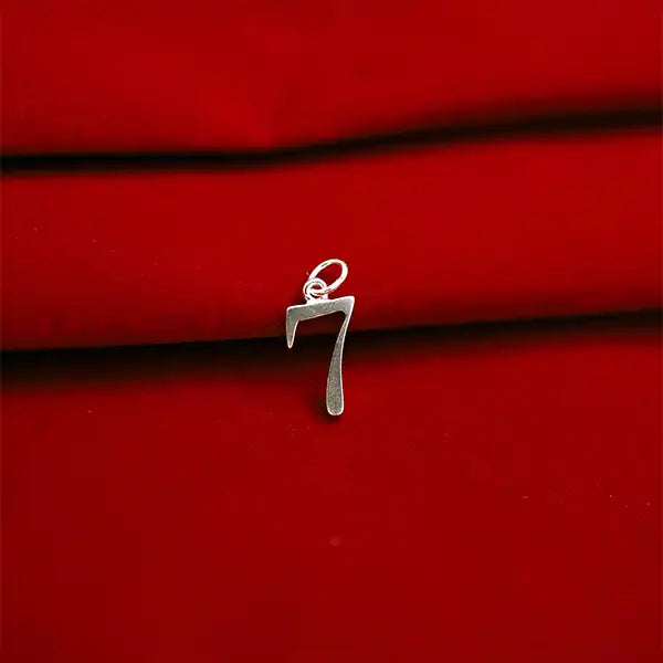 Pure Silver Number "7" Pendant- Made With Pure 925 Silver