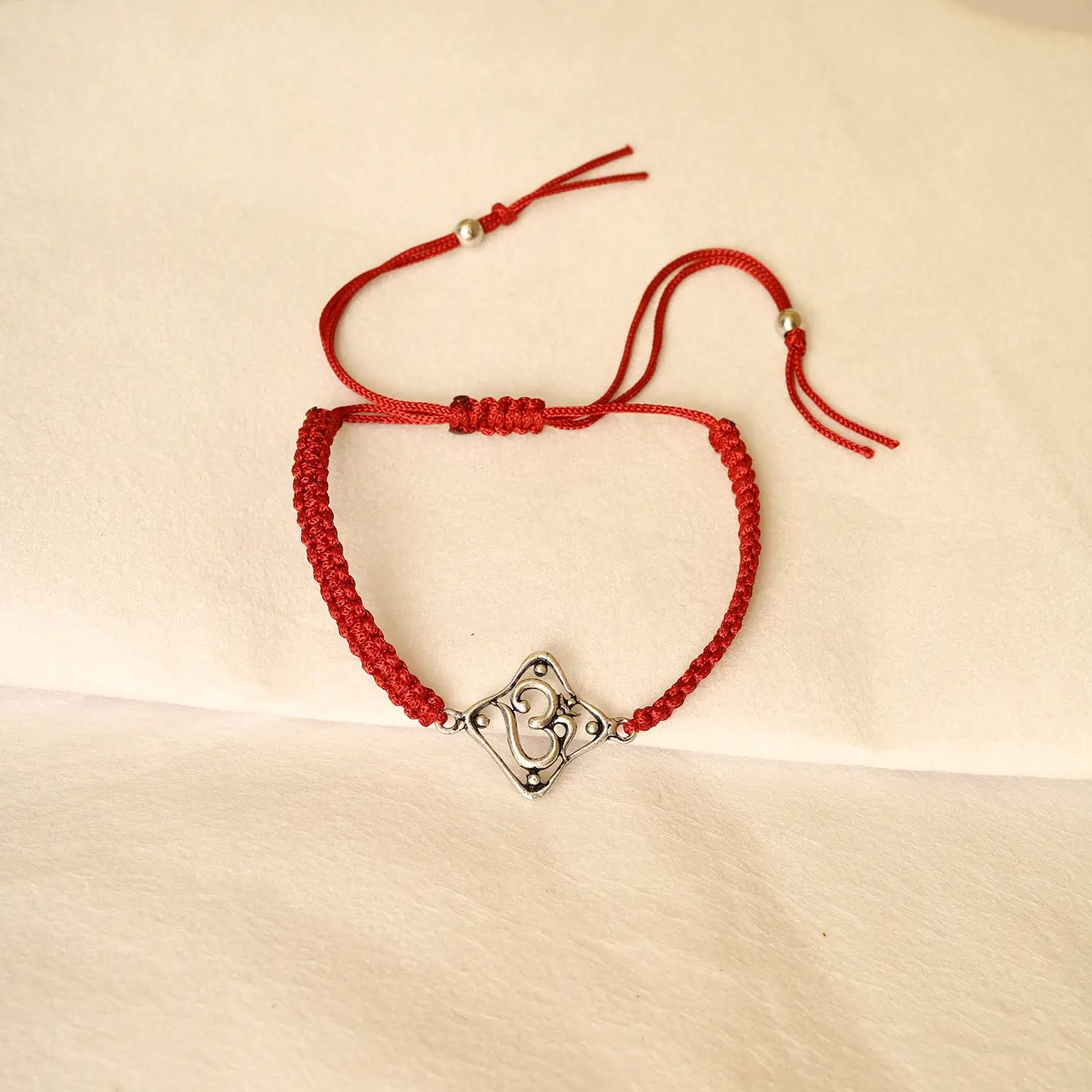 Om Blessing Silver Rakhi Bracelet - Made With Pure 925 Silver