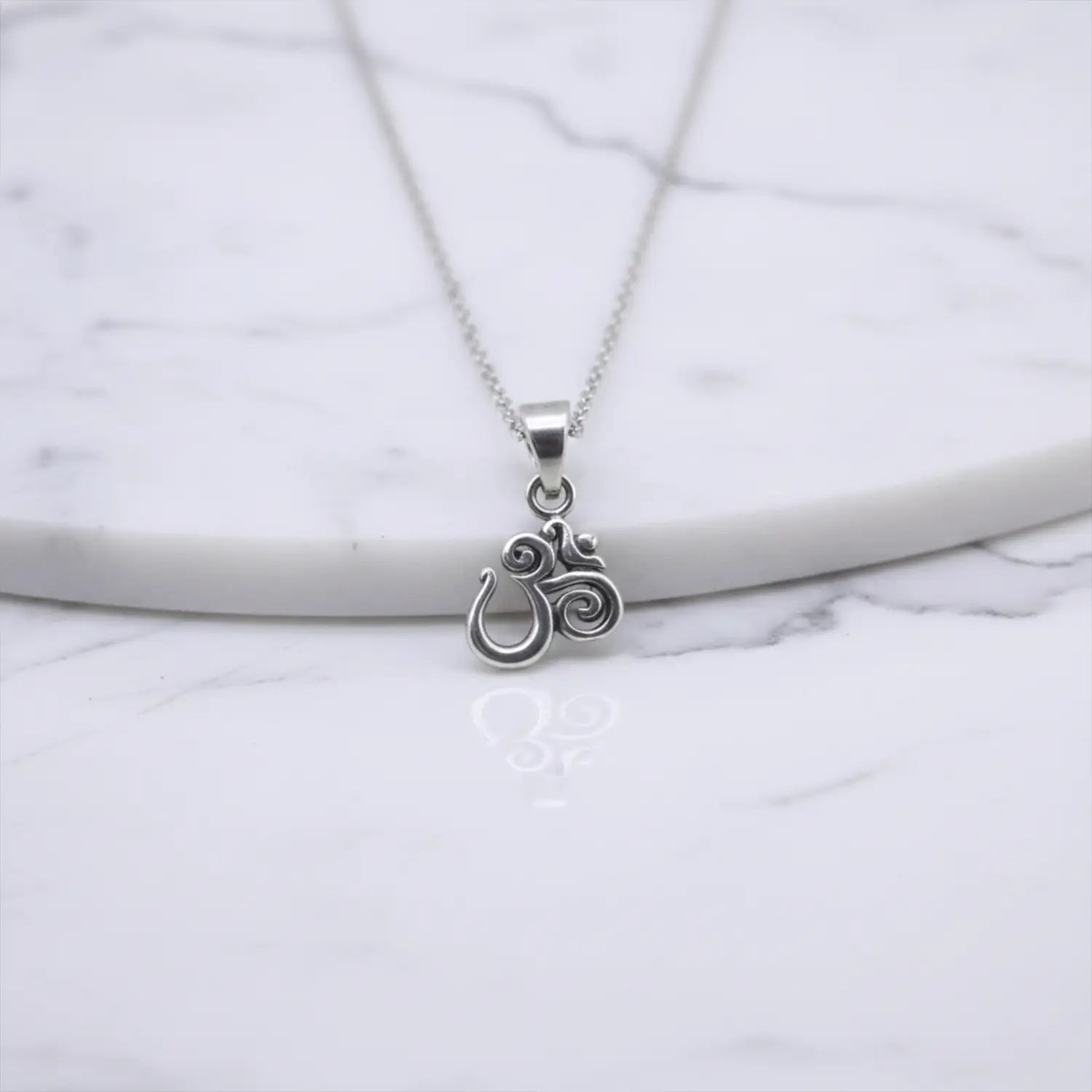 Elegant Pure Silver Om Pendant - Made With 925 Pure Silver
