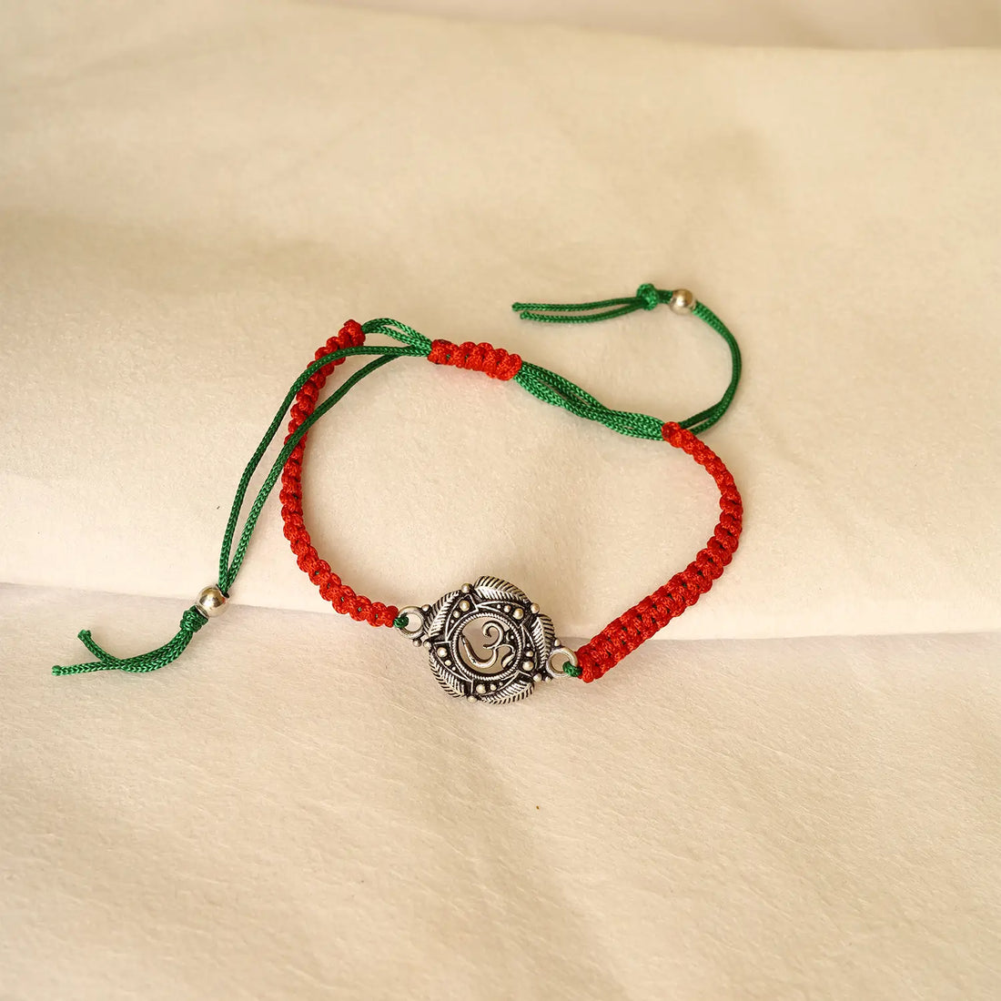 Om Divine Silver Rakhi Bracelet - Made With Pure 925 Silver