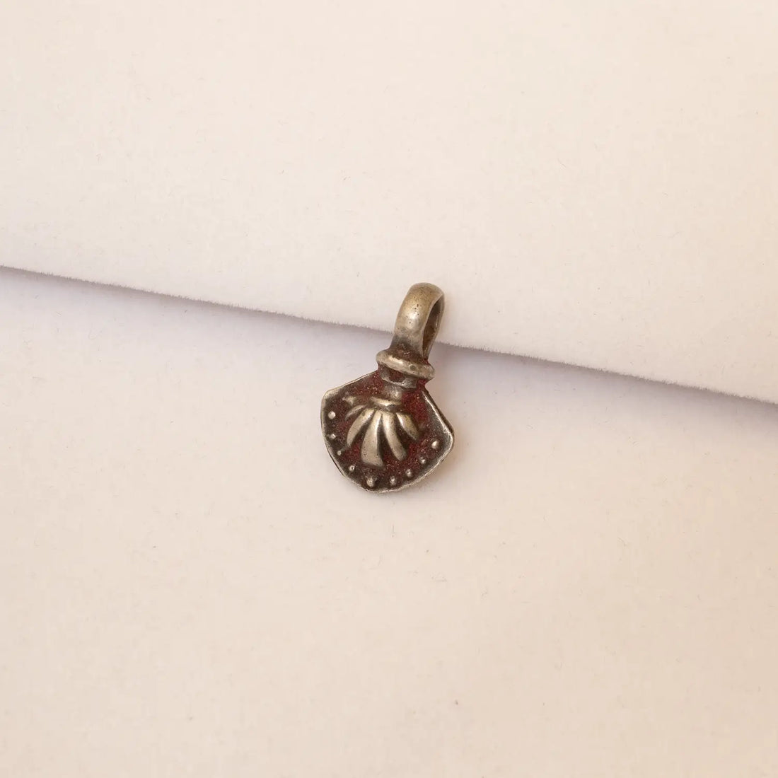 Traditional Floral Motif Pure Silver Pendant - Made With Pure 925 Silver