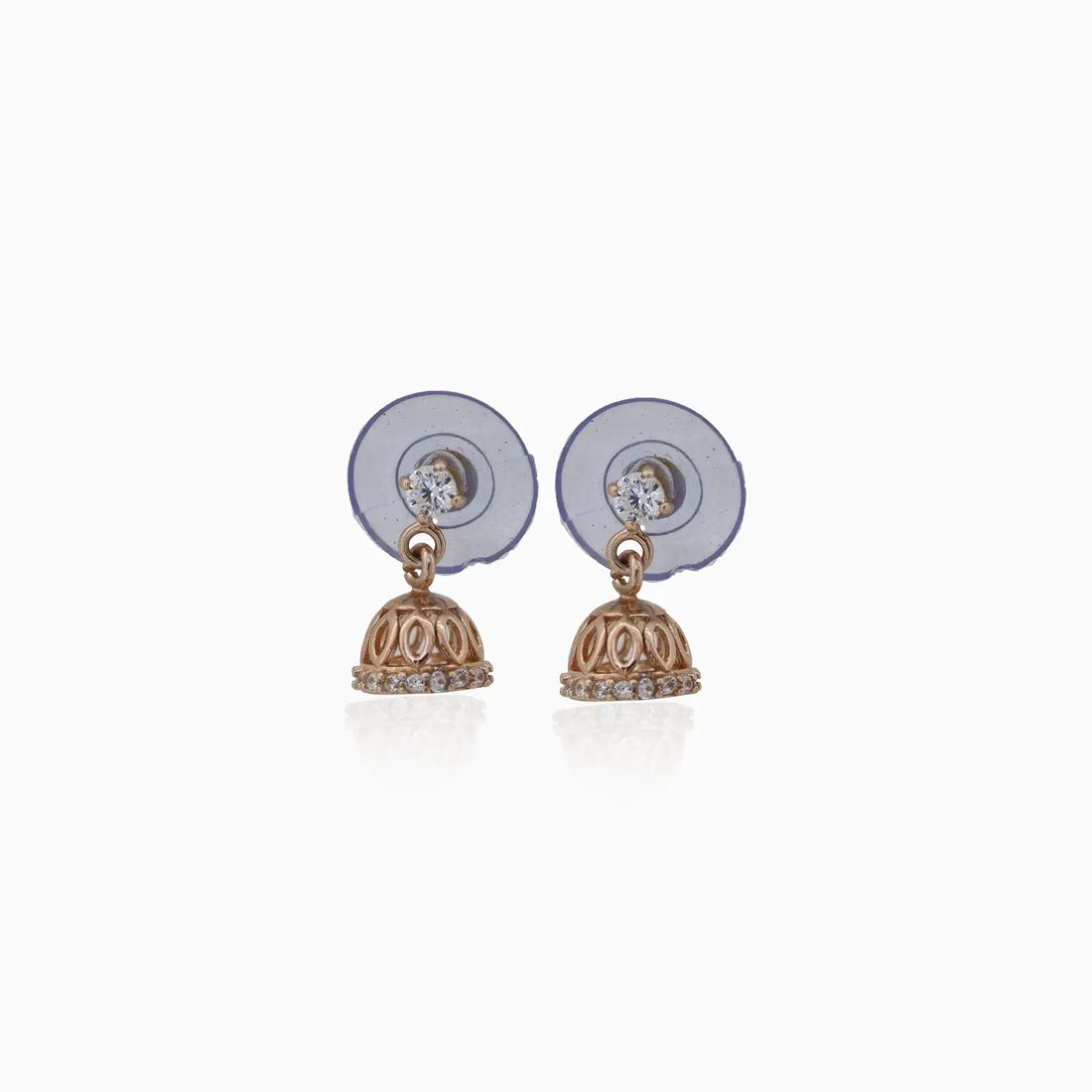 Petite Glow Gold-Plated Silver Jhumki Stud Earrings- Made With Pure 925 Silver