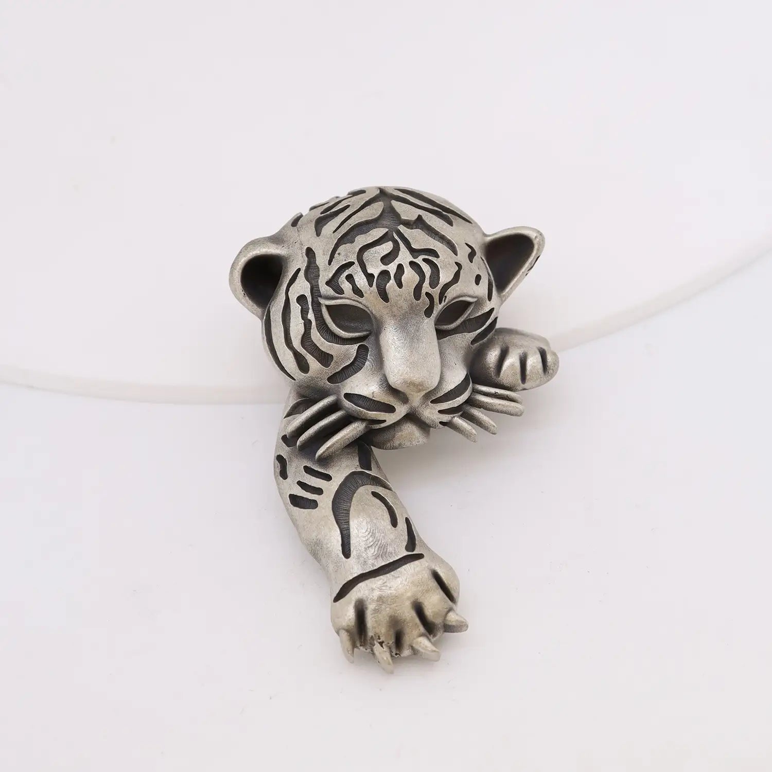 Tiger Designer Brooch - Made With Pure 925 Silver