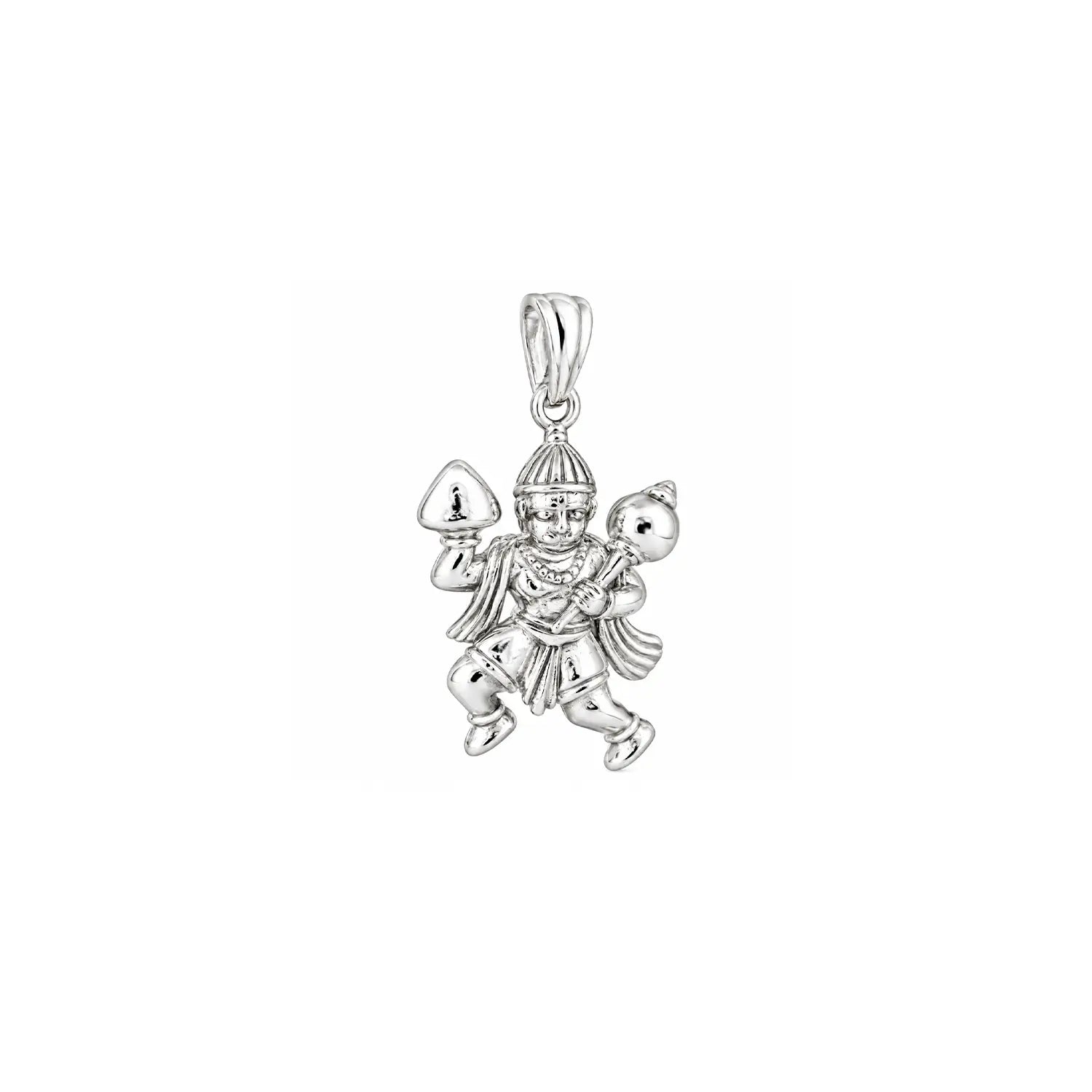 Veer Hanuman Gada 925 Silver Pendant - Made With Pure 925 Silver