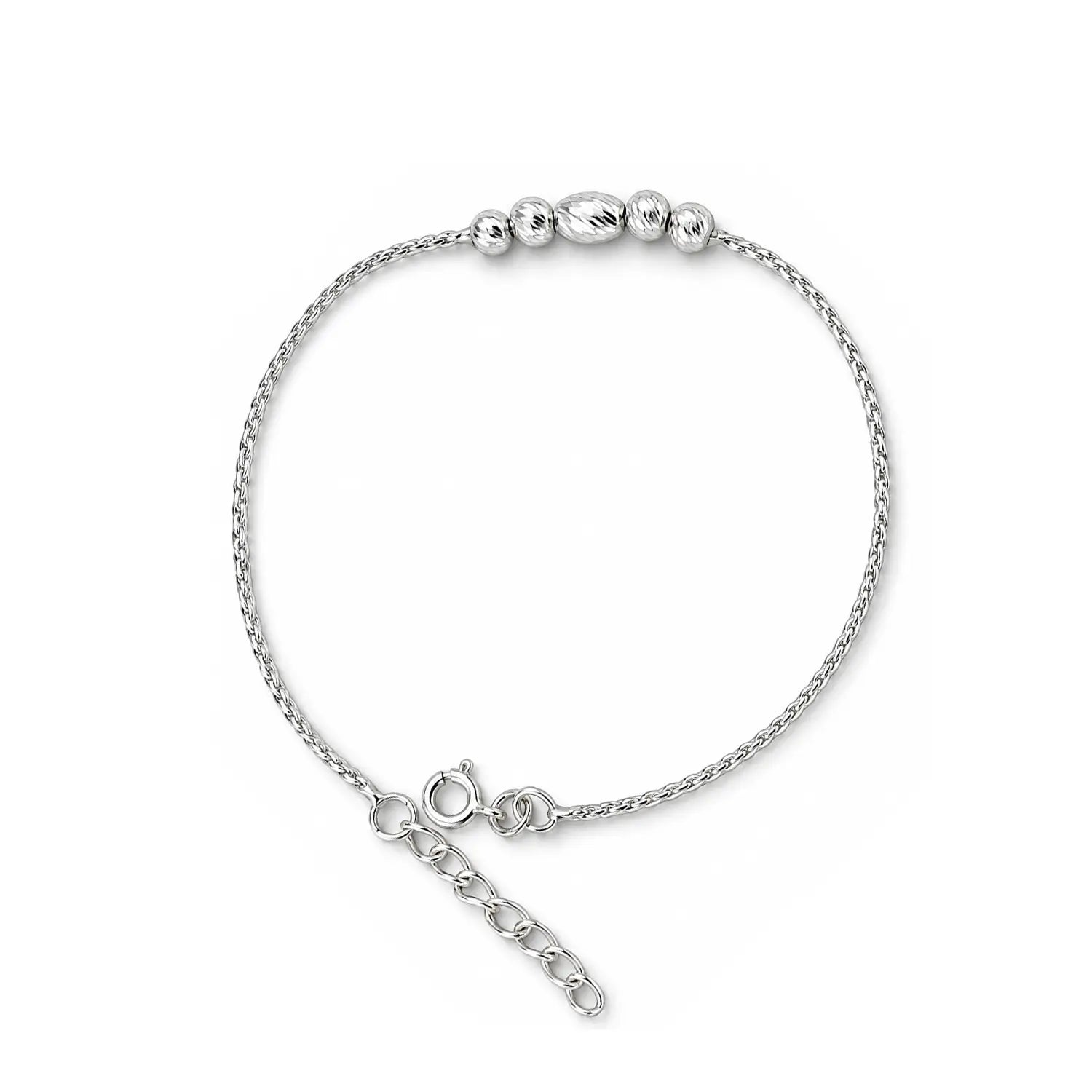 Textured Bead Bracelet – Elegant & Minimal Design - Made With Pure 925 Silver