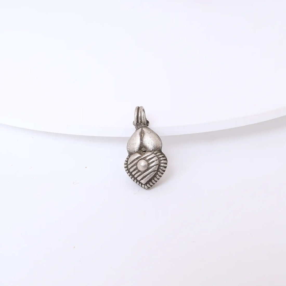 Traditional Heart Motif Pure Silver Pendant - Made With Pure 925 Silver
