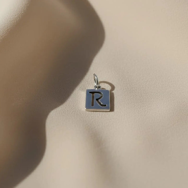 Pure Silver ‘R’ Initial Pendant - Made With Pure 925 Silver