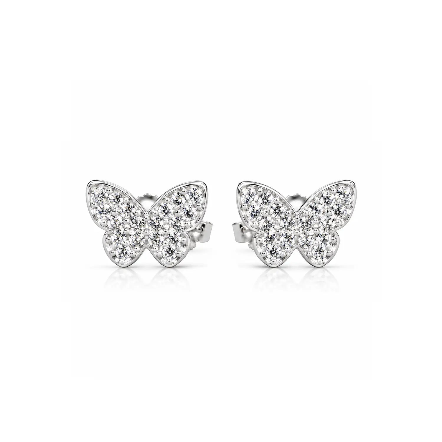 Sparkling Butterfly 925 Silver Stud Earrings - Made With Pure 925 Silver