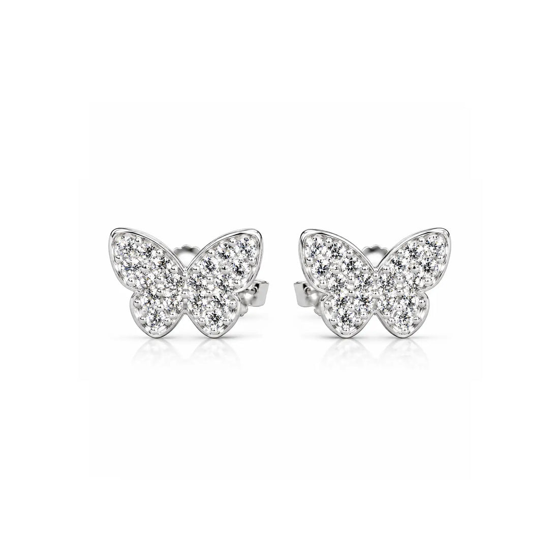 Sparkling Butterfly 925 Silver Stud Earrings - Made With Pure 925 Silver