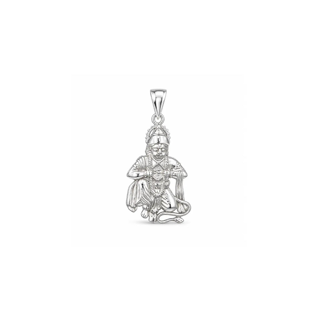 Shree Hanuman Bhakti Silver Pendant - Made With Pure 925 Silver