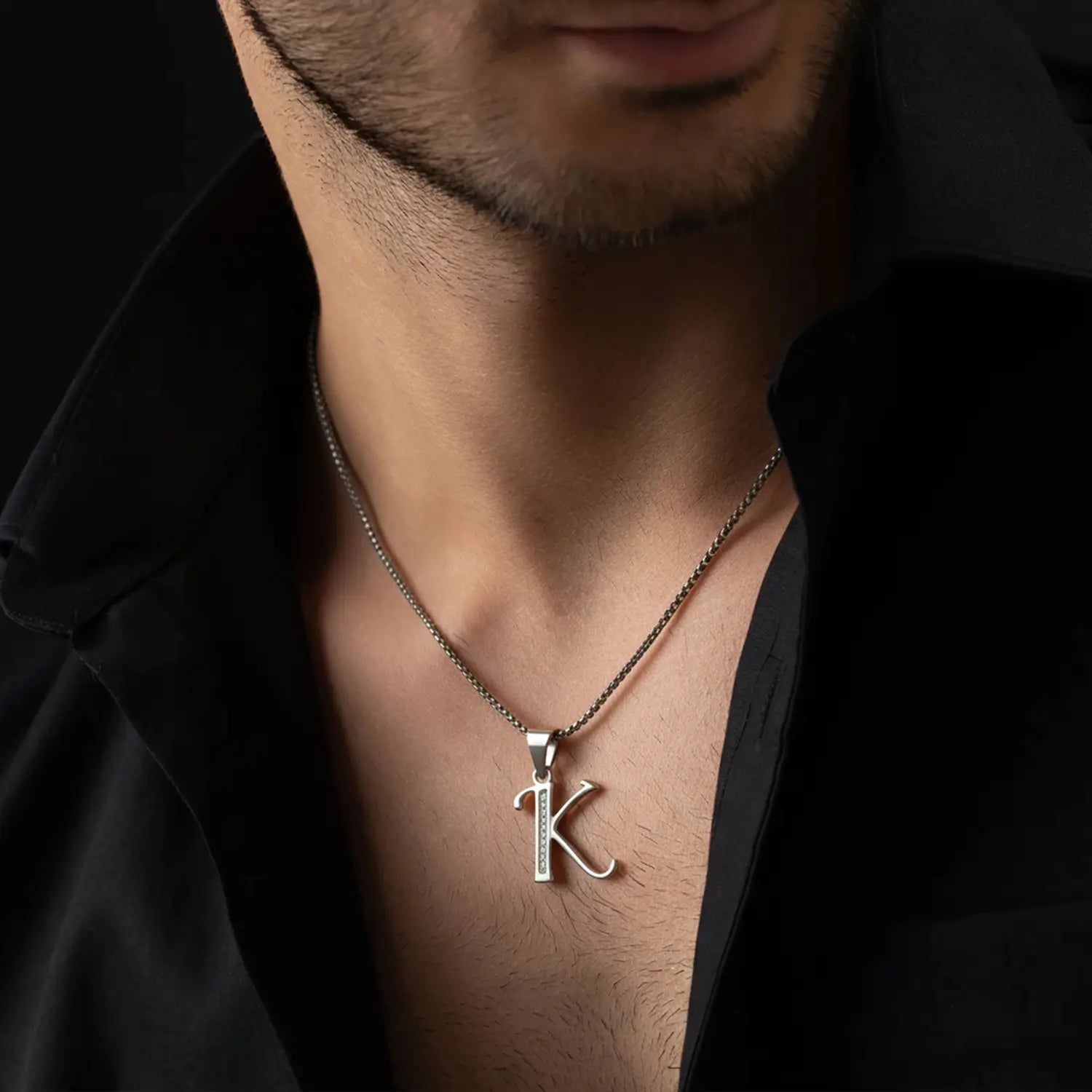 Pure Silver “K” Initial Pendant - Made With Pure 925 Silver