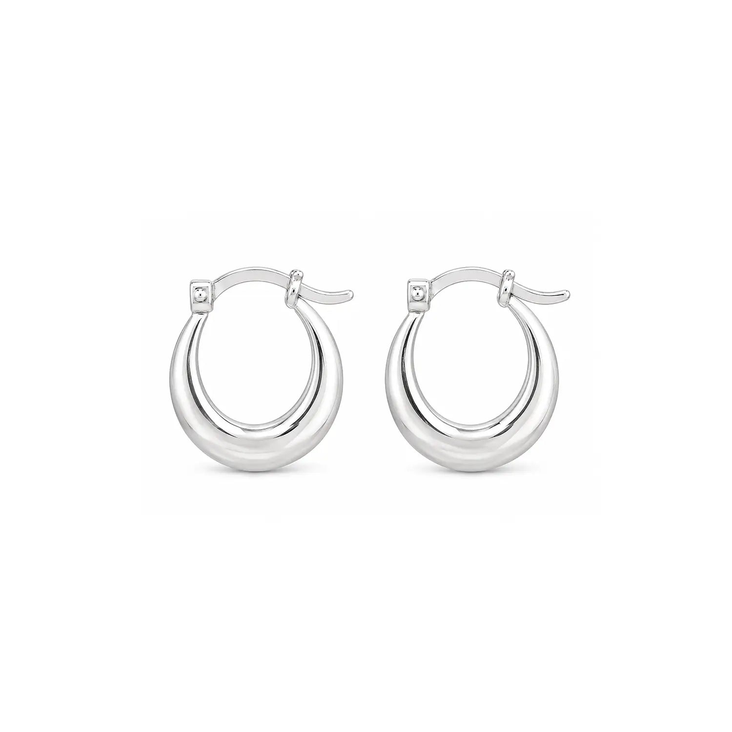 Classic Round 925 Silver Hoop Earrings - Made With Pure 925 Silver